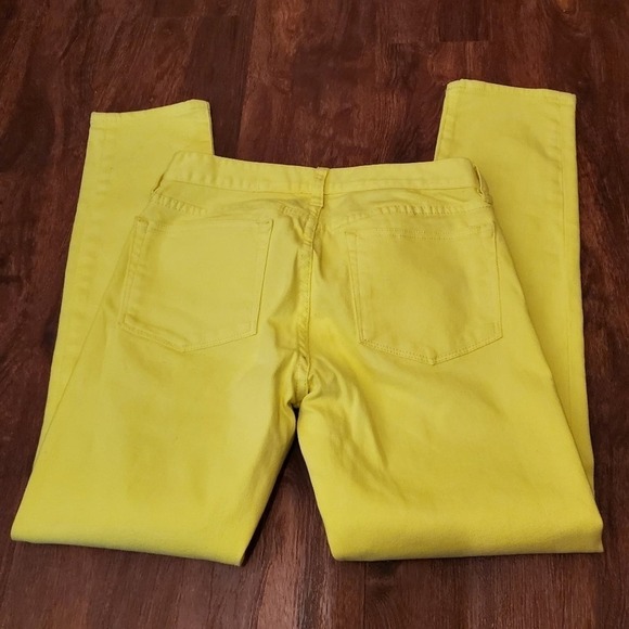 J. Crew Toothpick Ankle Jeans Womens Size 26 Yellow Skinny Stretch Bright - Picture 3 of 6